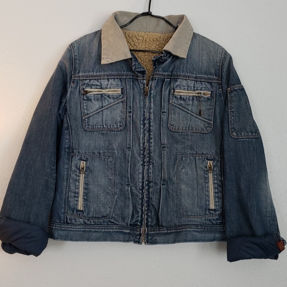 7 for All Mankind sherpa lined jean jacket